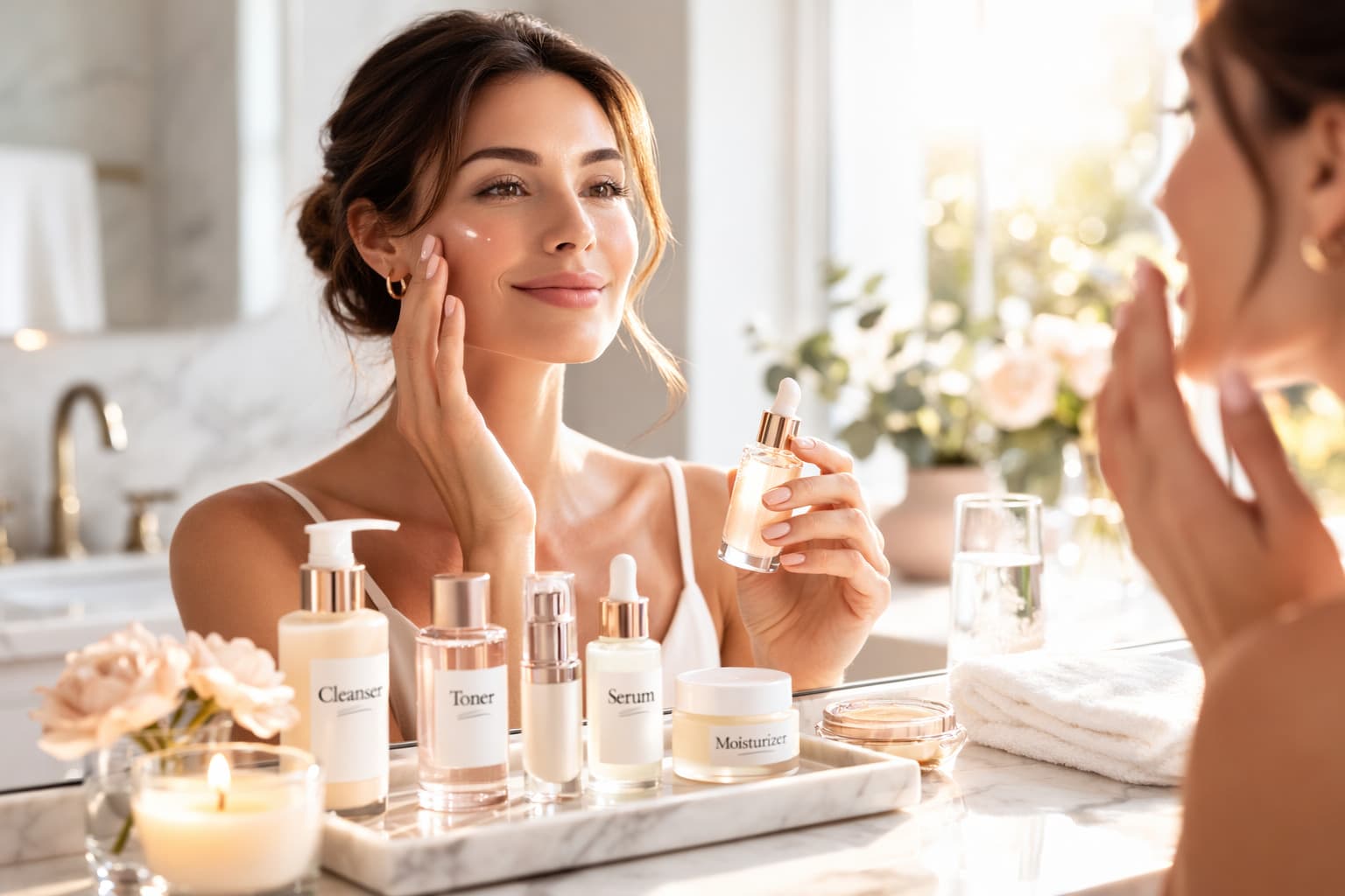 Rotina de cuidados com a pele do rosto para pele saudável e bonita